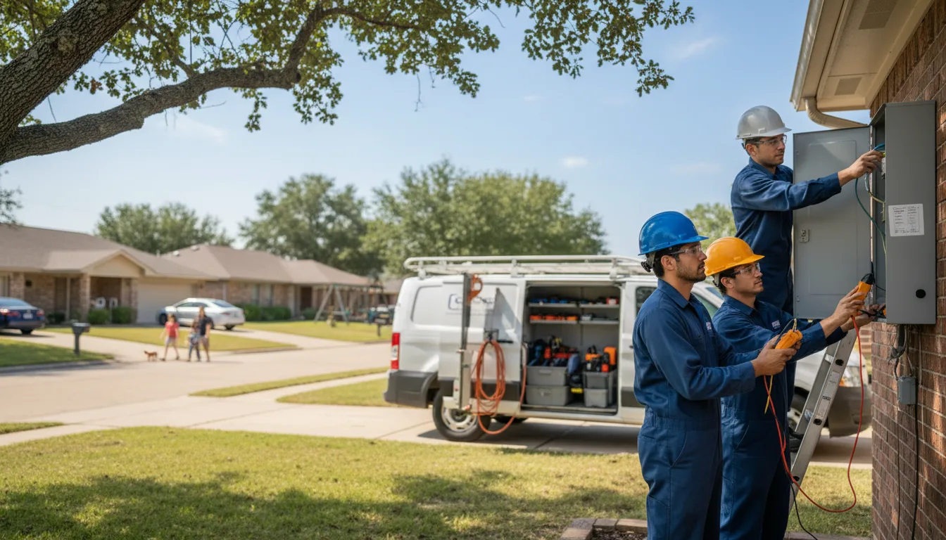 Certified electrician providing emergency electrical services in Hardin, TX